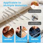 JUNCHONG Sewing Set 41Pcs Sewing Tool Set, Big Eye Steel Sewing Needles Kit with 30 Needles & Seam Ripper, Beginner Sewing Work Set