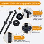 JUNCHONG Upgrade Cable Tie Buckle, Heavy Duty Self-Locking Nylon Zip Ties, Universal Zipper Clip Retainer for Car Repair, Office, Workshop & Shelves, Black-50Pcs