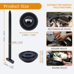 JUNCHONG Upgrade Cable Tie Buckle, Heavy Duty Self-Locking Nylon Zip Ties, Universal Zipper Clip Retainer for Car Repair, Office, Workshop & Shelves, Black-50Pcs