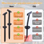 JUNCHONG Upgrade Cable Tie Buckle, Heavy Duty Self-Locking Nylon Zip Ties, Universal Zipper Clip Retainer for Car Repair, Office, Workshop & Shelves, Black-50Pcs