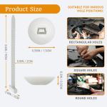 JUNCHONG Upgrade Cable Tie Buckle, Heavy Duty Self-Locking Nylon Zip Ties, Universal Zipper Clip Retainer for Car Repair, Office, Workshop & Shelves, White-30pcs