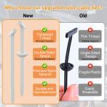 JUNCHONG Upgrade Cable Tie Buckle, Heavy Duty Self-Locking Nylon Zip Ties, Universal Zipper Clip Retainer for Car Repair, Office, Workshop & Shelves, White-30pcs