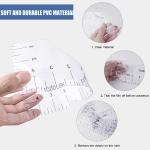 T-Shirt Ruler Guide for Vinyl Alignment, Craft Ruler with Guide Tool for Making Center Design,4 Pack Tshirt Measurement Guide Tool with Soft Ruler and Drawing Crayons(Transparent)