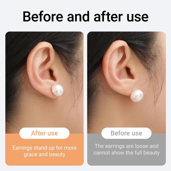 Silicone Earring Backs, 18K Gold Secure Locking Design for Studs, Hypoallergenic Replacement for Droopy Ears, No-Irritation Earring Backs for Men and Women(12 PCS)