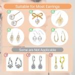 Silicone Earring Backs, 18K Gold Secure Locking Design for Studs, Hypoallergenic Replacement for Droopy Ears, No-Irritation Earring Backs for Men and Women(12 PCS)