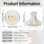 Silicone Earring Backs, 18K Gold Secure Locking Design for Studs, Hypoallergenic Replacement for Droopy Ears, No-Irritation Earring Backs for Men and Women(12 PCS)