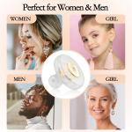 Silicone Earring Backs, 18K Gold Secure Locking Design for Studs, Hypoallergenic Replacement for Droopy Ears, No-Irritation Earring Backs for Men and Women(12 PCS)